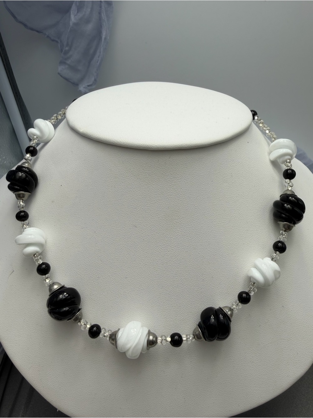 Antica Murrina Glass Swirl Bead Necklace #45sn
